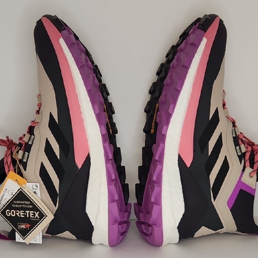 Adidas Terrex Women's Cream and Pink Free Hiker 2.0 Gor- Tex Hiking Shoes - Picture 11 of 12